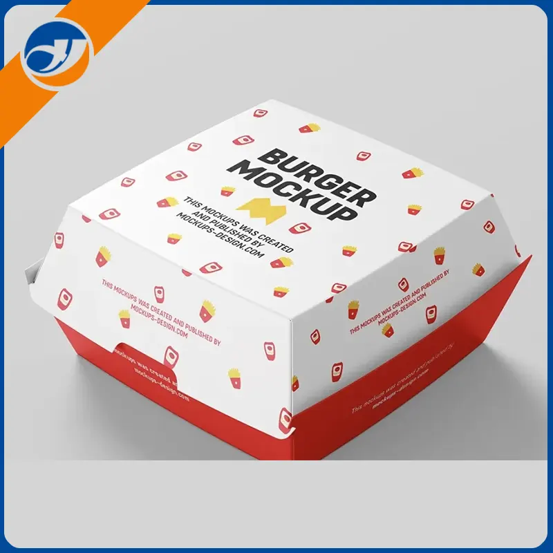 Renkli hamburger kutusu